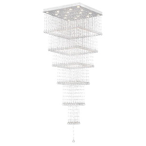 16 Light Flush Mount with Chrome Finish - 902343