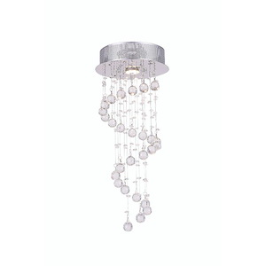 1 Light Flush Mount with Chrome Finish - 902347