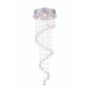 3 Light Flush Mount with Chrome Finish - 902348