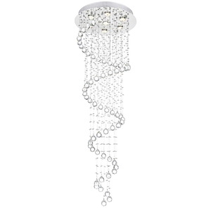 7 Light Flush Mount with Chrome Finish - 902353