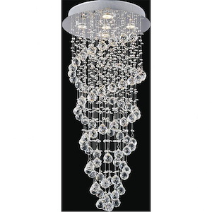 5 Light Flush Mount with Chrome Finish - 902361
