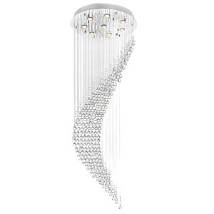 8 Light Flush Mount with Chrome Finish - 902393