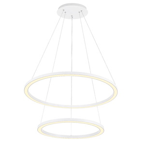 LED Chandelier with White Finish - 902424