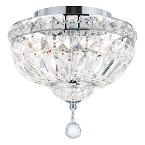 2 Light Flush Mount with Chrome Finish - 902523