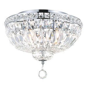 4 Light Flush Mount with Chrome Finish - 902525