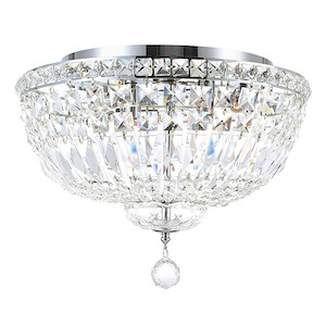 5 Light Flush Mount with Chrome Finish - 902526