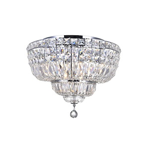 8 Light Flush Mount with Chrome Finish - 902528