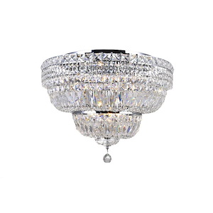 9 Light Flush Mount with Chrome Finish - 902529