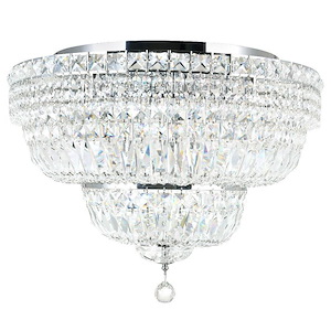 16 Light Flush Mount with Chrome Finish - 902530