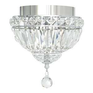 2 Light Flush Mount with Chrome Finish - 902532