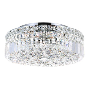 5 Light Flush Mount with Chrome Finish - 902557