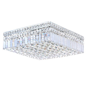 5 Light Flush Mount with Chrome Finish - 902558