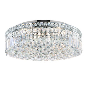 8 Light Flush Mount with Chrome Finish - 902559