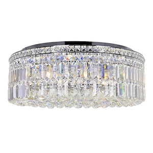 9 Light Flush Mount with Chrome Finish - 902566
