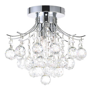 3 Light Flush Mount with Chrome Finish - 902591