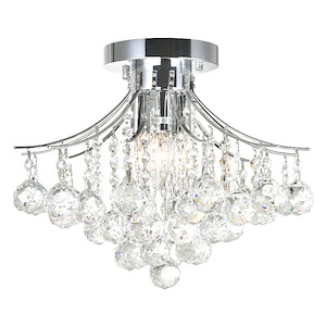 4 Light Flush Mount with Chrome Finish - 902592