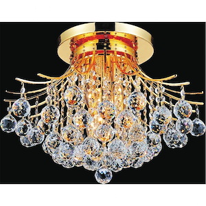 6 Light Flush Mount with Gold Finish - 902594