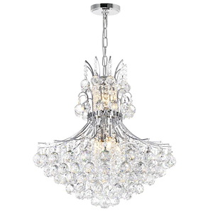 10 Light Chandelier with Chrome Finish - 902598