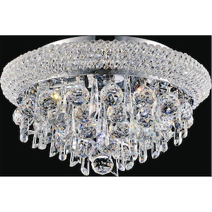 6 Light Flush Mount with Chrome Finish - 902634