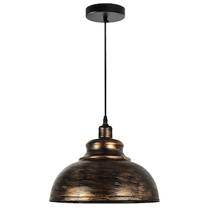 1 Light Chandelier with Antique Copper Finish - 902795