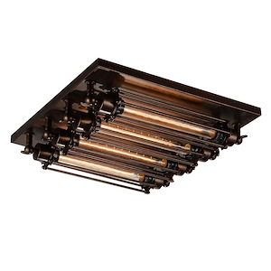 4 Light Flush Mount with Chocolate Finish - 902797
