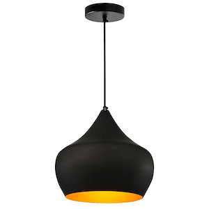 1 Light Chandelier with Black Finish - 902825