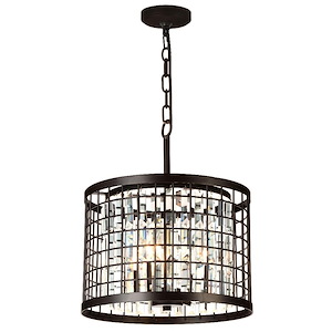 4 Light Mini Pendant with Brown Finish - 902893