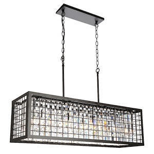 4 Light Chandelier with Brown Finish - 902896