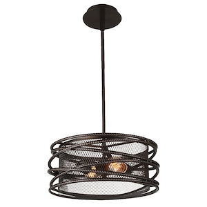 2 Light Chandelier with Brown Finish - 902903