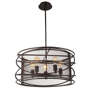 5 Light Chandelier with Brown Finish - 902906