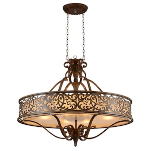 6 Light Chandelier with Brushed Chocolate Finish - 903021