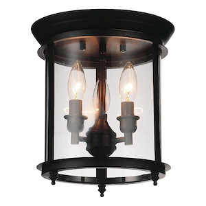 3 Light Flush Mount with Oil Rubbed Bronze Finish - 903029