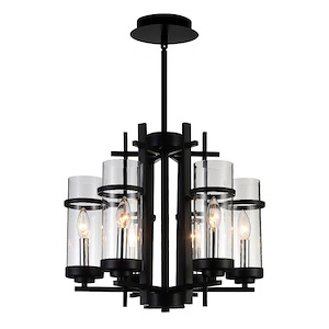 6 Light Chandelier with Black Finish - 903069