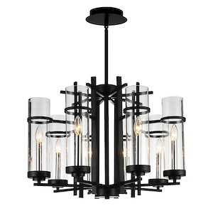 8 Light Chandelier with Black Finish - 903070