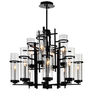 12 Light Chandelier with Black Finish - 903071