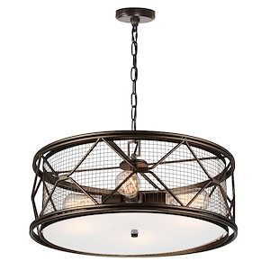 4 Light Chandelier with Light Brown Finish - 903310
