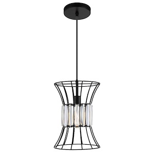 1 Light Chandelier with Black Finish - 903391