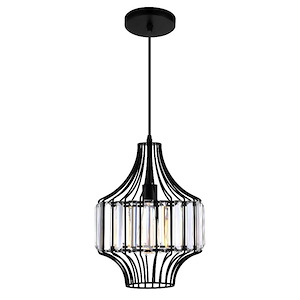 1 Light Chandelier with Black Finish - 903393