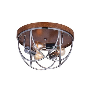 3 Light Flush Mount with Chrome Finish - 903446