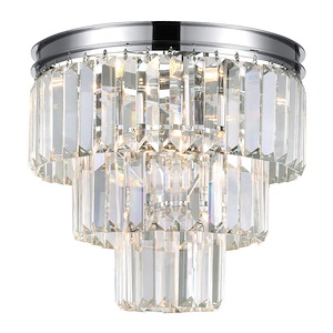 8 Light Flush Mount with Chrome Finish - 903452