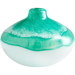 Iced Marble - small Vase - 8.25 Inches Wide by 6 Inches High - 844652