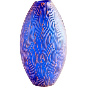 Fused Groove - small Vase - 6.5 Inches Wide by 9.5 Inches High - 844559