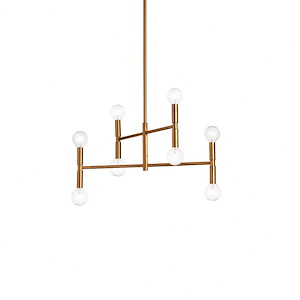 Ava - 8 Light 2-Tier Chandelier In Modern Style-12 Inches Tall and 18 Inches Wide - 1263067
