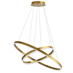 Circulo - 97W 2 LED 2-Tier Chandelier In Modern Style-14 Inches Tall and 29 Inches Wide - 1294367