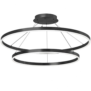 Circulo - 97W 2 LED 2-Tier Pendant In Modern Style-1.5 Inches Tall and 32 Inches Wide - 1263077