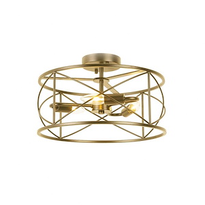 Calah - 3 Light Semi-Flush Mount-8.5 Inches Tall and 15 Inches Wide - 1331612