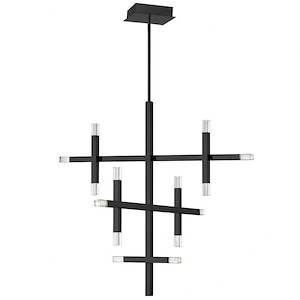 Francesca - 35.5 Inch 56W 14 LED 3-Tier Chandelier - 1052850