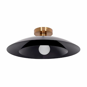 Pima - 1 Light Semi-Flush Mount-5.75 Inch Tall and 17.75 Inch Wide - 1375098
