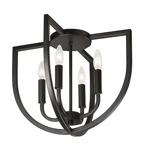 Pamela - 240W 4 LED Flush Mount-12 Inch Tall and 15 Inch Wide - 1364348