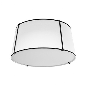 Trapezoid - 3 Light Trapezoid Flush Mount - 856691